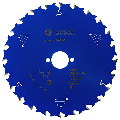 Bosch Professional Kreissägeblatt Expert für Wood (Holz, 200 x 30 x 2,8 mm 24 Zähne, Zubehör Kreissäge), Blau