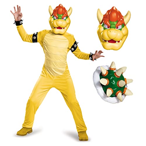 Super Mario Brothers Bowser Deluxe Costume for Kids L