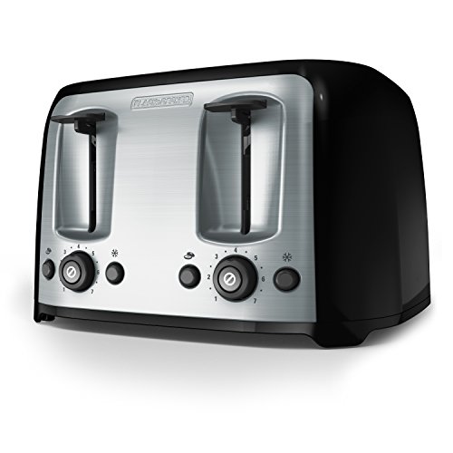 BLACK+DECKER TR1478BD 4-Slice Toaster with Bagel Function White