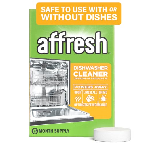 Affresh Dishwasher Cleaner, Helps Remove Limescale and Odor-Causing Residue, 6 Tablets