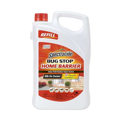 Spectracide Bug Stop Home Barrier Spray, Kills Ants, Roaches and Spiders On Contact, Indoor and Outdoor Insect Control, 1.33 Gallon