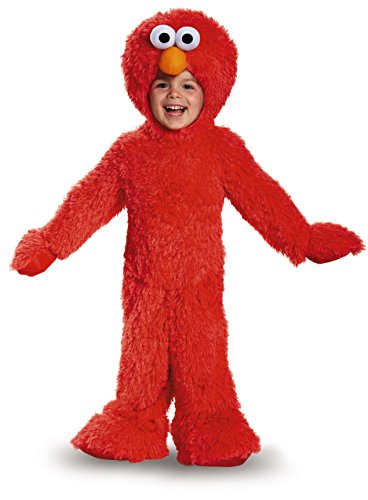 Disguise Elmo Extra Deluxe Plush Infant/Toddler Costume, Medium (3T-4T)