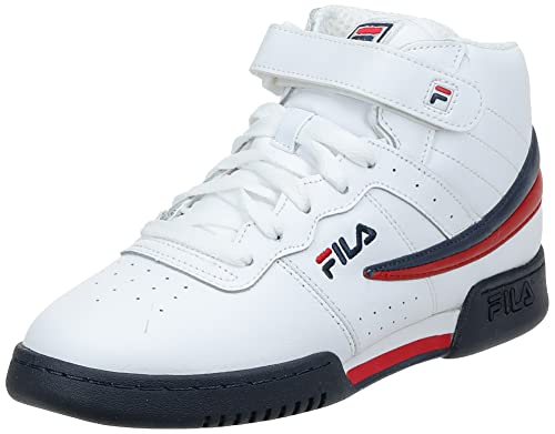 Fila Men's f-13v lea/syn Fashion Sneaker, White Navy Red, 11.5 M US