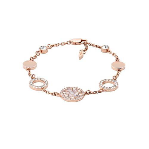 (-28%) Fossil Armband Für Frauen, 19 Cm + 2,5 Cm Verlängerung Rosa, Rose Gold Perlmutt, Edelstahlarmband, JF01739791