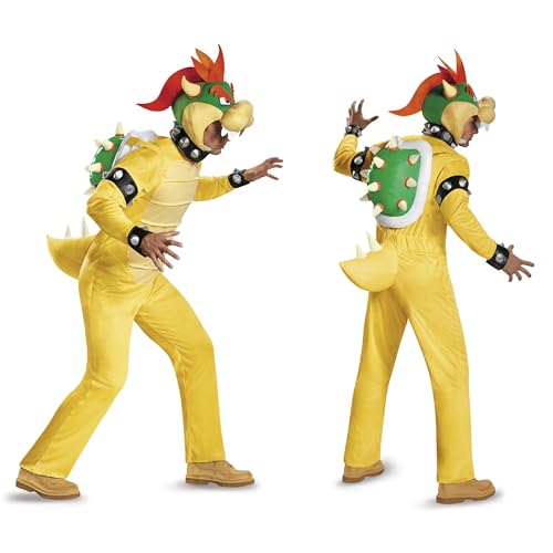 Disguise Men's Bowser Deluxe Adult Costume, Multi, XX-Large