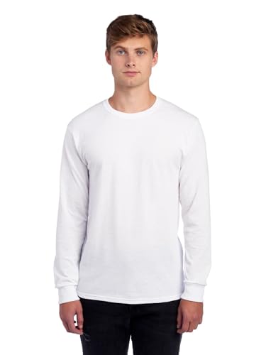 Jerzees Mens Dri-Power Long Sleeve T-Shirt T Shirt, White, X-Large US