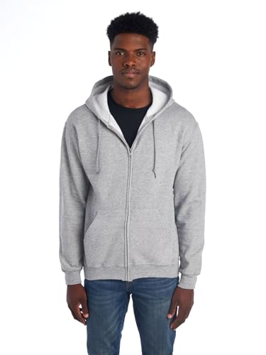 Jerzees -Men's NuBlend Fleece -Sweatshirts & Hoodies, Full Zip-Heather Grey, X-Large