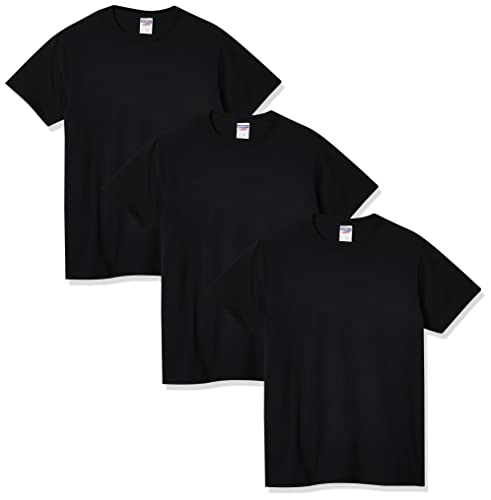 Jerzees Men's Dri-Power Short Sleeve T-Shirt (Pocket & No, Pocket-3 Pack-Black, Large