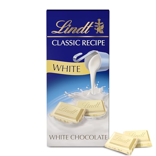 Lindt CLASSIC RECIPE White Chocolate Bar, White Chocolate Candy, 4.4 oz. (12 Pack)