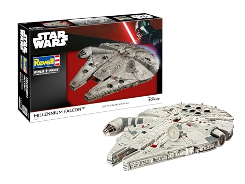 🔥 STARKER PREIS (-40%) Revell Modellbausatz Millennium Falcon I Detailgetreue Nachbildung aus Star Wars Filmen I Fein gravierte Oberflächen I Cockpitnachbildung I Inklusive Displayständer I ab 10 Jahren I Maßstab 1:241