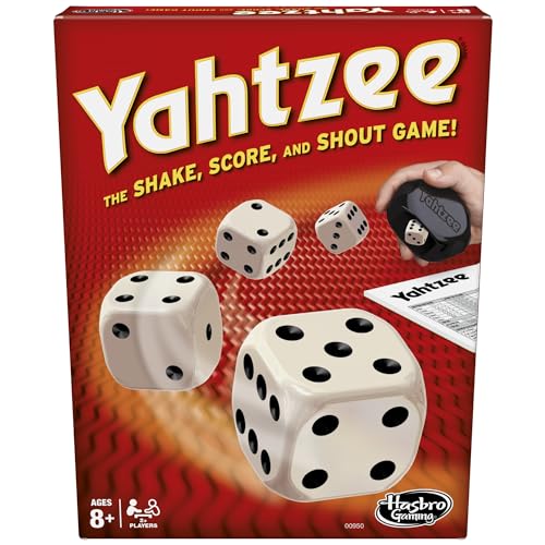 Hasbro Gaming Yahtzee Game, Fast-Playing Dice Games for Kids, Teens, and Adults, Strategy Games, Family Games for Kids, 