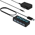 SABRENT 4-Port Powered USB 3.0 Hub with LED Switches