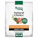 Nutro Natural Choice Senior Dry Dog Food, Chicken & Brown Rice, 30 lb