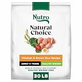 Nutro Natural Choice Dry Dog Food, Adult Healthy Weight Management Dog Food Dry Chicken and Brown Rice Recipe, 30 lbs.
