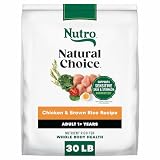 Nutro Natural Choice Dry Dog Food, Adult Dog Food Dry Chicken and Brown Rice Recipe, 30 lbs.