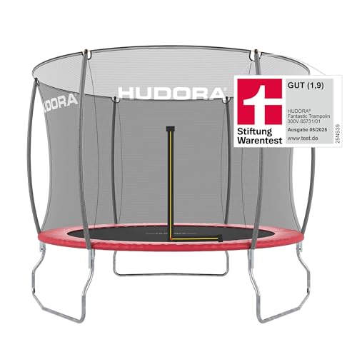 ⚡ BLITZDEAL (-59%) HUDORA Trampolin Fantastic in versch. Größen - Gartentrampolin mit Sicherheitsnetz - Sporttrampolin für bis zu 100kg - Familien-Trampolin mit extra breiter Randabdeckung für Kinder & Erwachsene