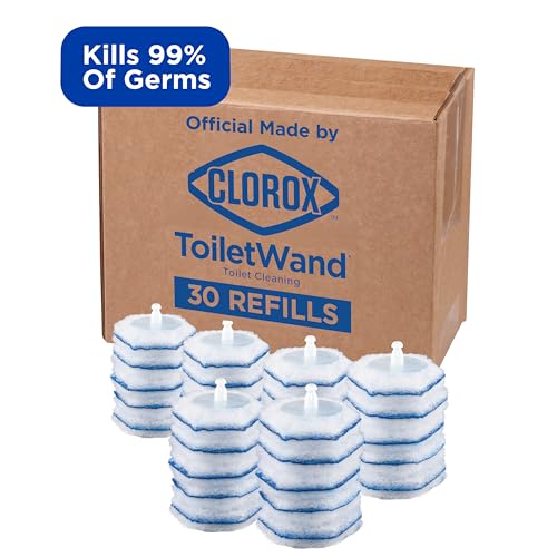 Clorox ToiletWand Disinfecting Refills, Disposable Wand Heads, 30 Count (Package May Vary)