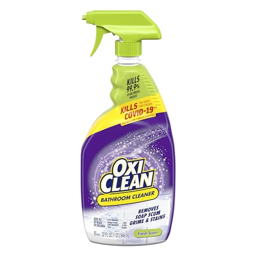 OxiClean Bathroom Cleaner, Shower, Tub & Tile, Powered by OxiClean Stainfighters, 32 oz