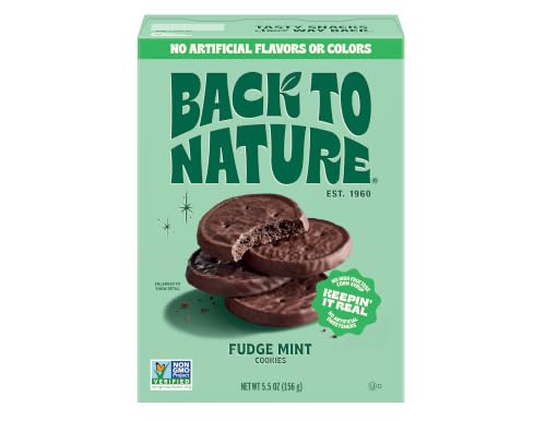 Back To Nature Fudge Mint Cookies Plant Based Non Gmo Made With Wheat