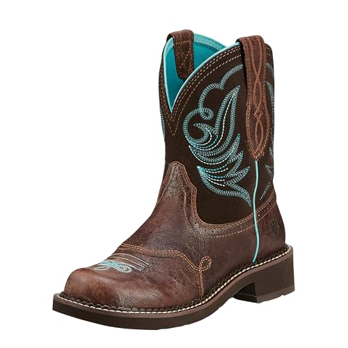 Ariat Women's Fatbaby Heritage Dapper Western Cowboy Boot, Royal Chocolate/Fudge, 10 M US