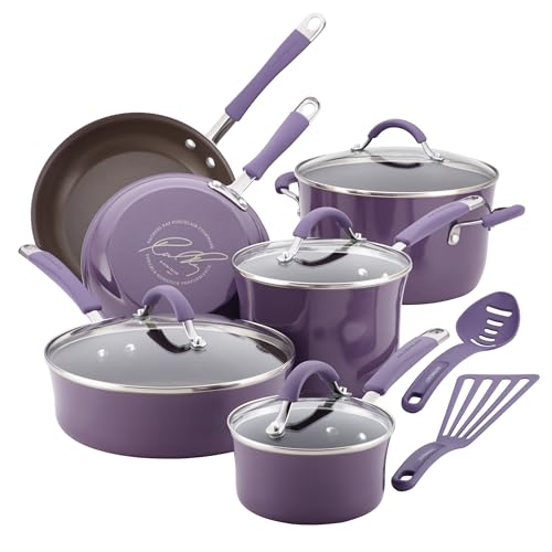 Rachael Ray Cucina Nonstick Cookware Pots and Pans Set Best Colorful Nonstick Set Our expert