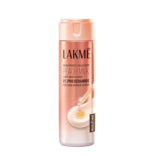 Lakme Peach Milk Pro Ceramide Moisturizer with Vitamin E for Deep Moisturizing and Skin Strengthening | With Skin Conditioner| For Dry, Normal & Sensi