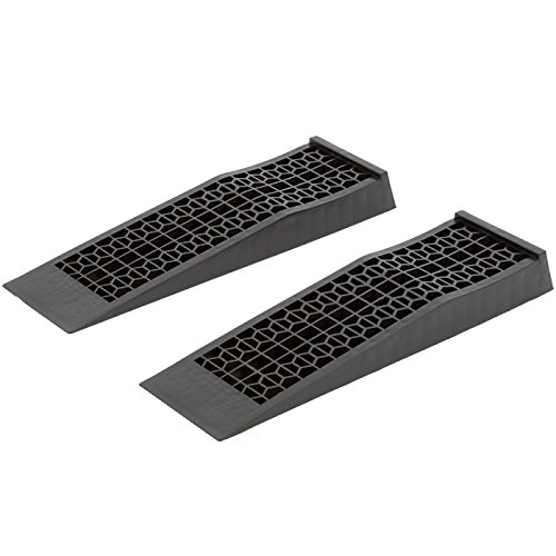 Black Widow Low Profile Plastic Car Service Ramps for Oil Changes - 4,000 lb. Cap, 2.5" Lift Height
