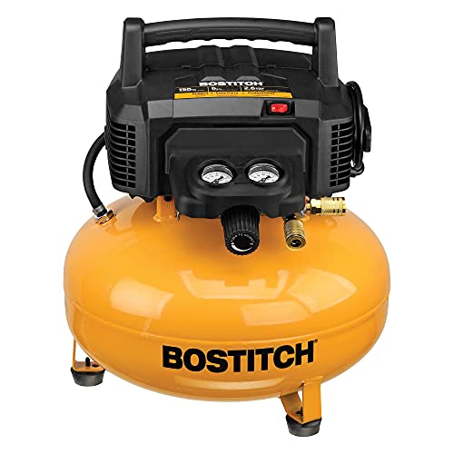 BOSTITCH BTFP02012 Oil-Free Pancake Compressor, 6 Gallon