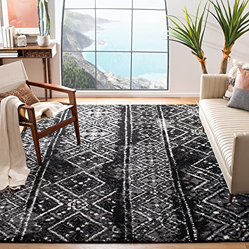 Safavieh Adirondack Collection Boho Black Area Rug Easy Maintenance Simple to wash and maintain,
