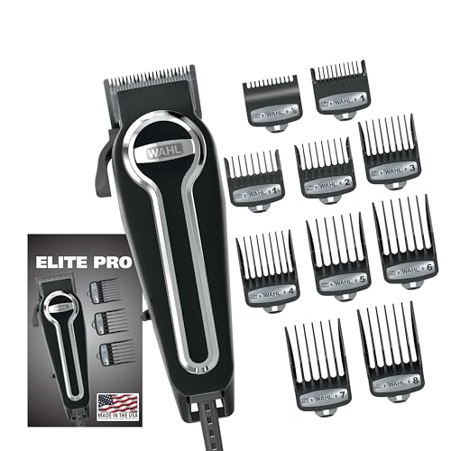 Wahl USA Elite Pro High-Performance Corded Home Haircut &amp; Grooming Kit for Men – Electric Hair Clipper – Model 7