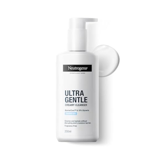Ultra Gentle Creamy Cleanser | 14X Gentler Cleanser | All Skin Types Including Sensitive Skin | Face Wash for Sensitive Skin for Men & Women | With Ba