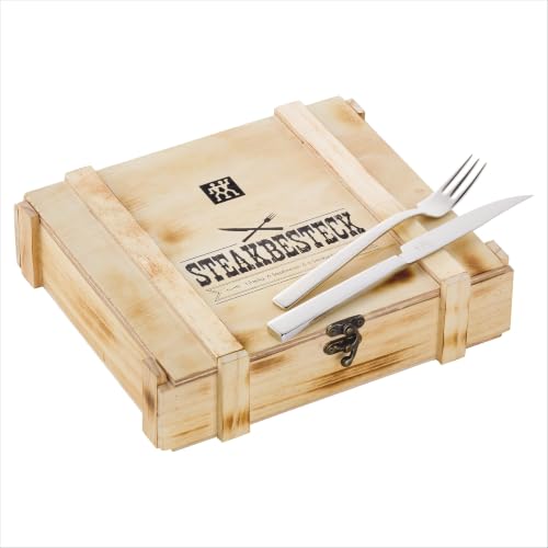 (-48%) ZWILLING Steakbesteck Set 12-teilig, Für 6 Personen, in Holzbox, Edelstahl