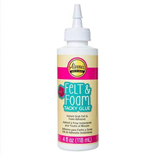 Aleene's Felt and Foam Glue, Strong Bond Tacky Glue, Felt and Fabric, 4 lf oz