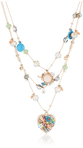 Betsey Johnson Woven Heart Layered Necklace