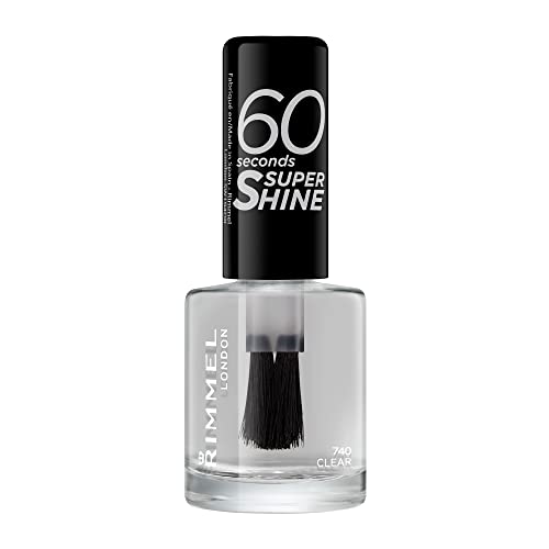 Rimmel London 60 Seconds Super Shine Nail Polish, 740 Clear, 8 ml