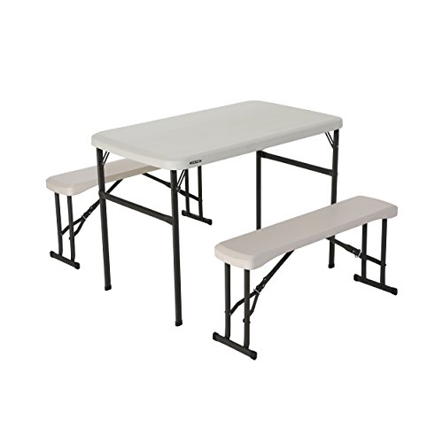 Lifetime Portable Folding Picnic Table and Bench Set A convenient little outdoor table that
