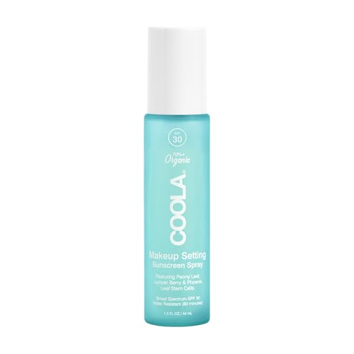 COOLA Makeup Setting Spray SPF 30, Clear Face Sunscreen Mist, 1 fl oz