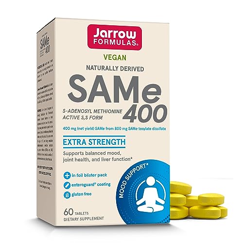 Jarrow Formulas Same 400 mg - 60 Tablets - Highest Concentration of Active S,S Form - Supports Joint Health, Liver Function, Brain Metabolism, Mood & Antioxidant Defense - 60 Servings