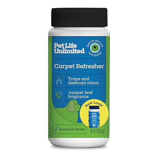 Pet Life Unlimited Carpet Refresher & Deodorizer Powder - Pet Safe, Plant Based Juniper Leaf Scent, Made in USA - 16oz (Pack of 1)
