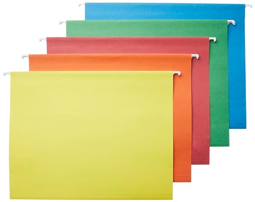 Amazon Basics Hanging File Folder with Adjustable Tabs, Letter