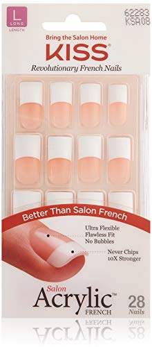 Kiss Salon Acrylic French Kit Back Talk Long