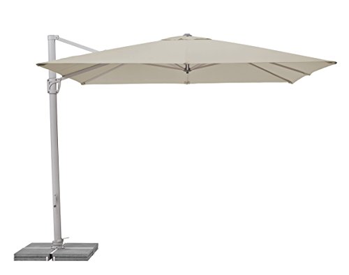 ⚡ BLITZDEAL (-45%) Suncomfort by Glatz Sonnenschirm Sunflex, off grey, 300 x 300 cm quadratisch, Gestell Aluminium, Bespannung Polyester, 28 kg