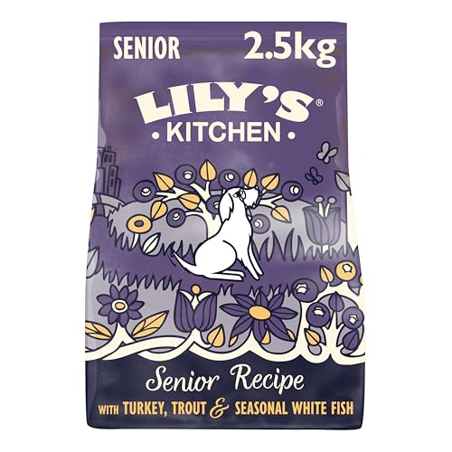 🔥 STARKER PREIS (-48%) Lily’s Kitchen Mit natürlichen Zutaten hergestellt Trockenfutter für Seniorhunde Truthahn & Forelle Vollwertige Ernährung 2.5kg Beutel