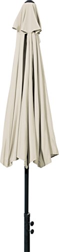 🔥 STARKER PREIS (-20%) EASYmaxx Sonnenschirm halbrund | 270 x 140 x 235 cm | für Balkon und Terrasse | passgenau für Wände | mit praktischer Handkurbel und Sonnenschutz UV-Schutz 40+ | spendet Schatten