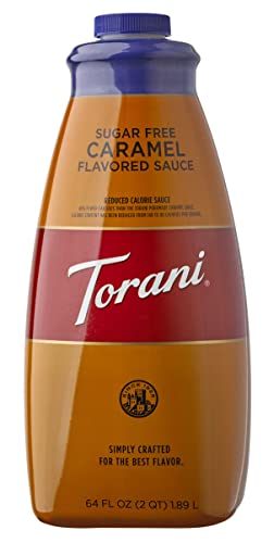 Torani Sugar Free Sauce, Caramel, 64 Ounces