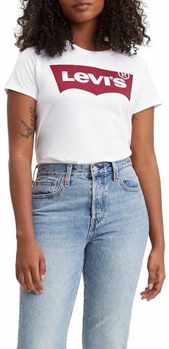 (-30%) Levi's Damen The Perfect Tee T-Shirt,Batwing White,L