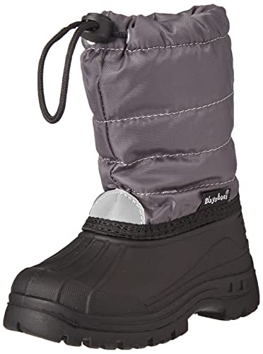 🔥 SELTEN SO GÜNSTIG (-57%) Playshoes Unisex Kinder Winterstiefel Schneeschuhe für Kinder mit Warmfutter Schneestiefel, Grau 33 Grau, 26/27 EU