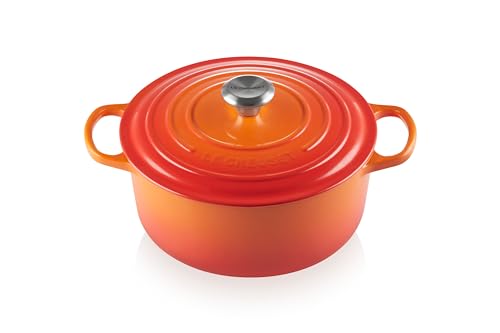Le Creuset Enameled Cast Iron Signature Round Dutch Oven, 5.5 qt., Flame