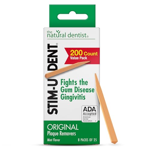 The Natural Dentist Stim-U-Dent Original Plaque Removers 200ct - 8 Packets of 25 Picks