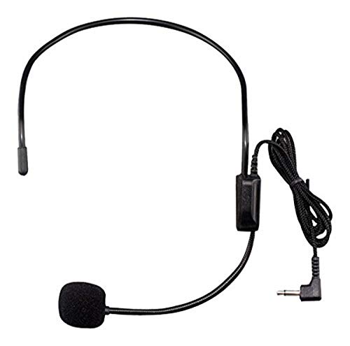 HUACAM Set of 2 Headset Microphone, Flexible Wired Boom for Voice Amplifier,Teachers, Speakers, Coaches, Presentations, Seniors and More